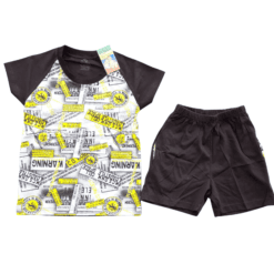 Set tricou si pantalon scurt cu buzunare
