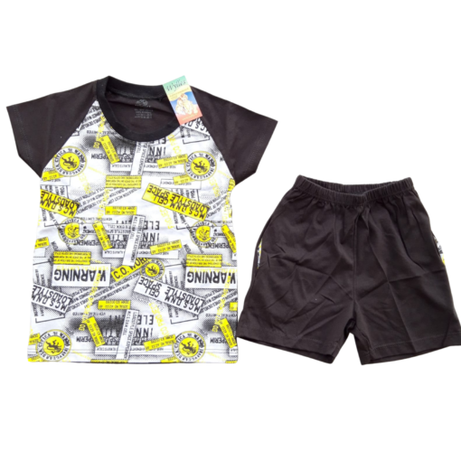 Set tricou si pantalon scurt cu buzunare