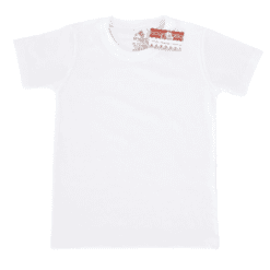 Tricou copii/adolescenți Bumbac 100%, subtire (Glat alb)