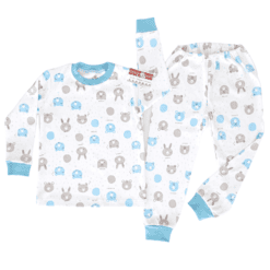 Pijama cu maneca lunga si pantalon lung (Bumbac 100%, semigros)