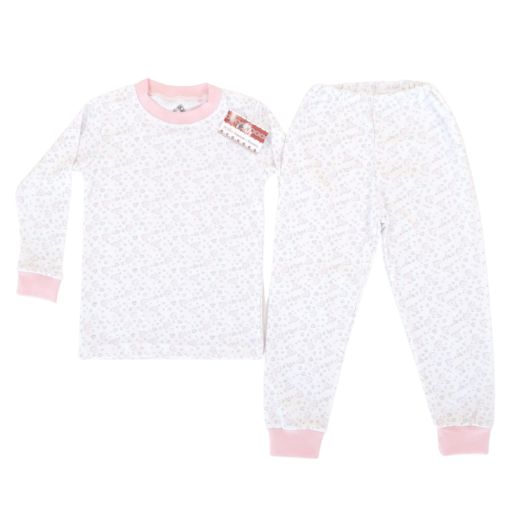 Pijama cu maneca si pantalon lung (Bumbac 100%, superior, pieptanat)
