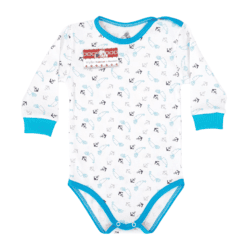 Body cu maneca lunga si capse pe umar (Bumbac 100%, superior, pieptanat)