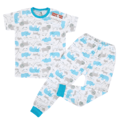 Pijama, tricou cu guler si pantalon lung (Bumbac 100%, subtire)