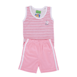 Set, maiou si pantalon scurt (Bumbac 100%, subtire)