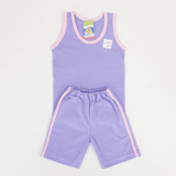 Set, maiou si pantalon scurt (Bumbac 100%, subtire)