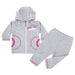Trening cu hanorac, fermoar si gluga + pantalon (Bumbac 100%, subtire)