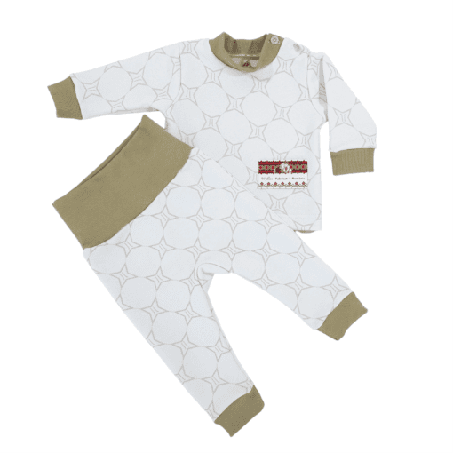 Compleu, bluzita + pantalon cu bata lata (Bumbac 100%, semigros)