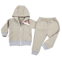 Trening cu hanorac cu bata, fermoar si gluga + pantalon (Bumbac 100%, gros)