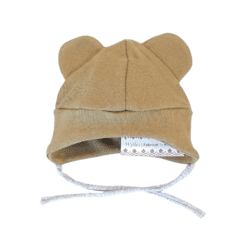 Caciulita nedublata, cu urechiuse aplicate (95% Bumbac, superior, pieptanat +5% Lycra)