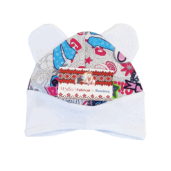 Caciulita nedublata, cu urechiuse aplicate (95% Bumbac, subtire +5% Lycra)