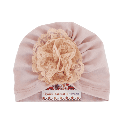 Turban pentru fetite, cu funda(Bumbac 95%, subtire + Lycra 5%)