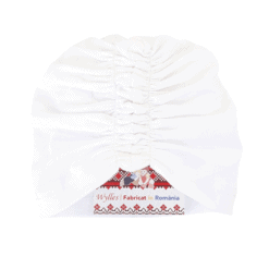 Turban pentru fetite ivory (unt ,Bumbac 95%, subtire + Lycra 5%)