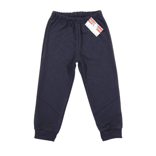 Pantalon de trening, bleumarin, fara buzunar , plusat la interior (Bumbac 100%, semigros)