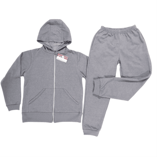 Trening kaki deschis, cu hanorac cu bata, fermoar si gluga + pantalon cu buzunar ascuns (Bumbac 100%, semisubtire)