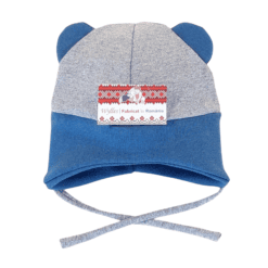Caciulita dublata, cu urechiuse aplicate (95% Bumbac, semigros +5% Lycra)
