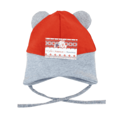 Caciulita dublata, cu urechiuse aplicate (95% Bumbac, semigros +5% Lycra)