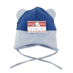 Caciulita dublata, cu urechiuse aplicate, 0-1an  (95% Bumbac, semigros +5% Lycra)
