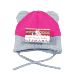 Caciulita dublata, cu urechiuse aplicate (95% Bumbac, semigros +5% Lycra)