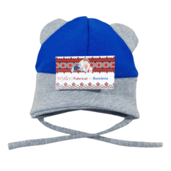 Caciulita dublata, cu urechiuse aplicate (95% Bumbac, semigros +5% Lycra)