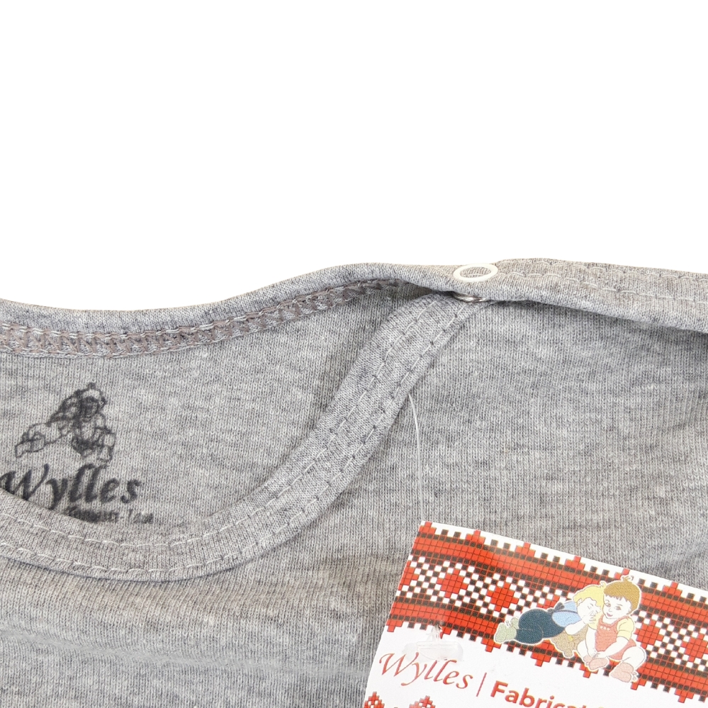 Body RIB cu mâneca si capse pe umar, pt copii mari(Bumbac 100%, superior, pieptanat) - imagine 2