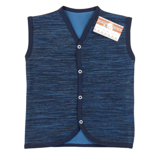 Vesta din fleece moale, cu capse ( 100% Poliester)