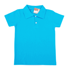 Tricou TURCUAZ tip polo pentru școală/grădiniță (100% Bumbac,piqe)semisubțire