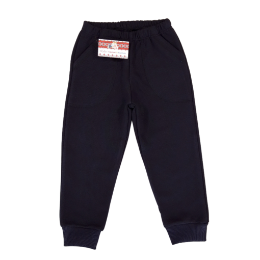 Pantalon de trening cu buzunar, negru (Bumbac 100%semigros)