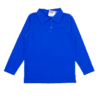 Bluză tip polo pentru scoală  (Bumbac 100%, subțire, glat ) Albastră