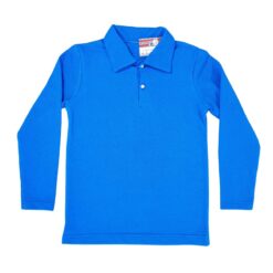 Bluză tip polo pentru scoală și grădiniță (Bumbac 100%, semisubțire, piqe ) Albastru