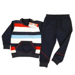 Compleu bleumarin, hanorac+pantalon/ 0,5-4 ani (Bumbac 100%, semisubtire)dungi oblice