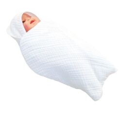 Prosop din MUSELINA de bumbac cu capișon, semigros