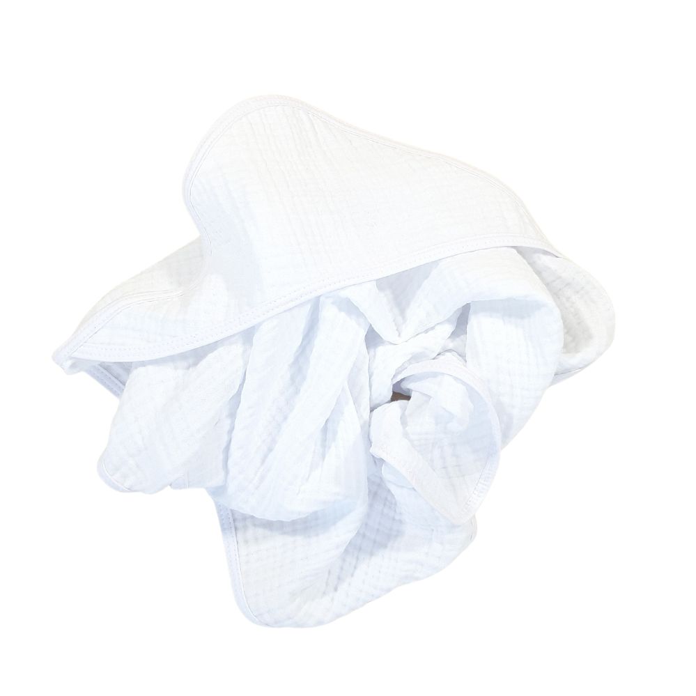 Prosop din MUSELINA de bumbac cu capișon, semigros - imagine 5