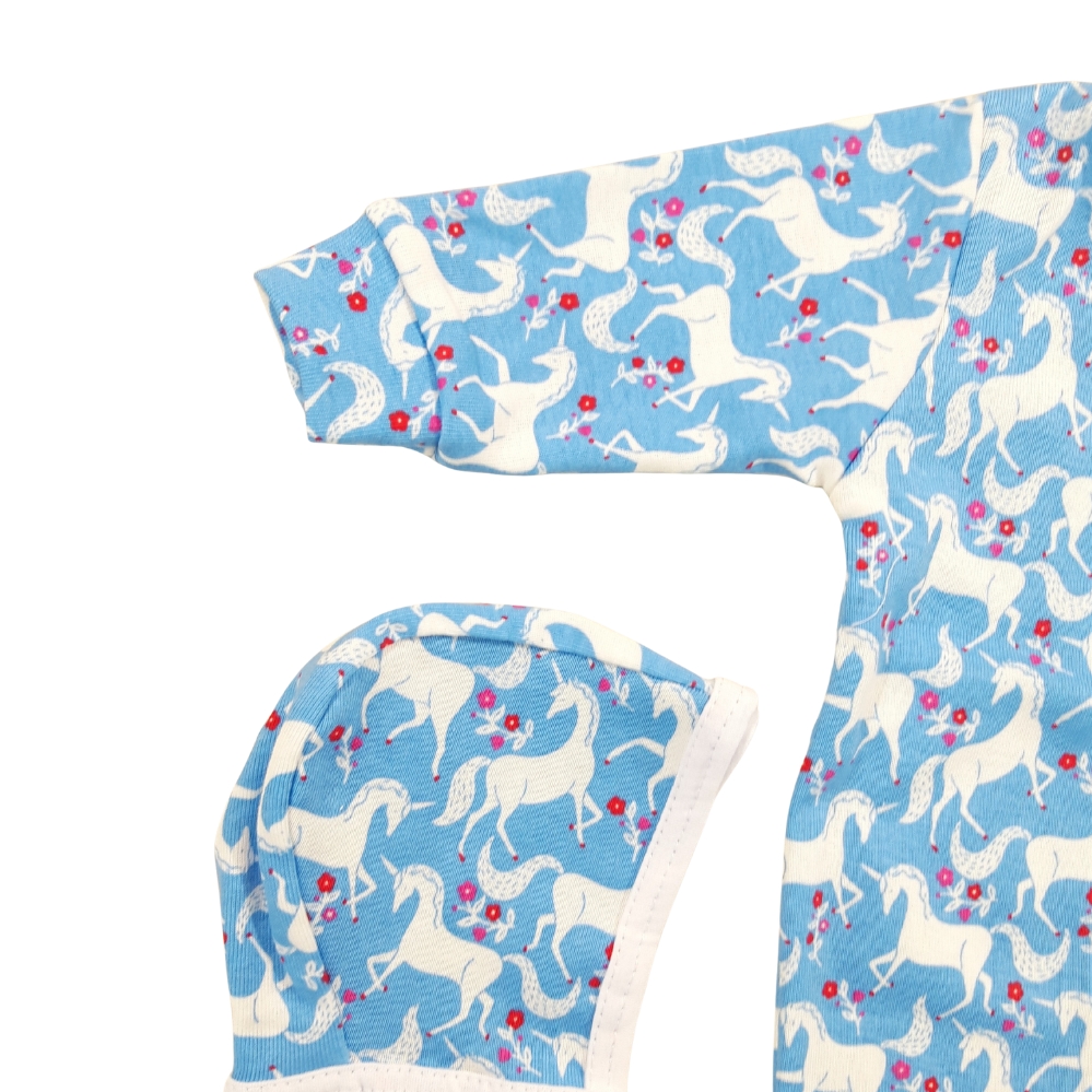 Salopeta 0-6 luni(SEMISUBTIRE)cu manusa si botosei, cu capse in fata si pe ambele picioare + Caciulita (Bumbac 100%,rib ) - imagine 4