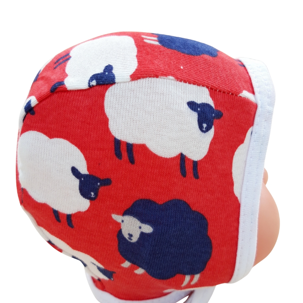 Salopeta 2-6 luni (SEMISUBTIRE) cu botosei, cu capse in fata si pe ambele picioare + Caciulita (Bumbac 100%,rib ) - imagine 4