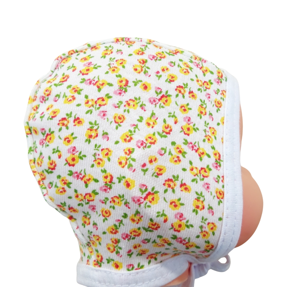 Salopeta 2-6 luni (SEMISUBTIRE) cu botosei, cu capse in fata si pe ambele picioare + Caciulita (Bumbac 100%,rib ) - imagine 5