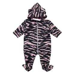 Salopetă din bumbac gros cu glugă si fermoar