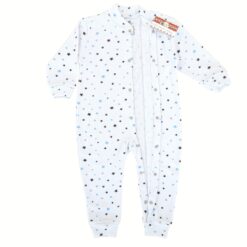 Salopeta cu capse in fata si pe un picior 6-12 luni (Bumbac 100%, rib,superior, semisubtire)