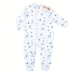 Salopeta cu capse in fata si pe un picior 6-12 luni (Bumbac 100%, rib,superior, semisubtire)