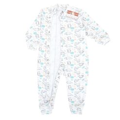 Salopeta cu capse in fata si pe un picior 6-12 luni (Bumbac 100%, rib,superior, semisubtire)