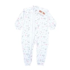 Salopeta cu capse in fata si pe un picior 6-12 luni (Bumbac 100%, rib,superior, semisubtire)