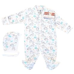 Salopeta prematuri și 0-6 luni (SEMISUBTIRE) cu manuși si botoșei, cu capse in față si pe ambele picioare + Căciuliță (Bumbac 100%,rib )