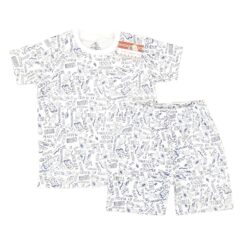 Pijama de vara/tricou si pantalon scurt/ 6luni-10ani (Bumbac 100%, subtire)