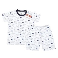 Pijama de vara/tricou si pantalon scurt/ 6luni-10ani (Bumbac 100%, subtire)