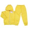 Trening 2 luni-6 ani, hanorac cu gluga + pantalon  (Bumbac 100%, semigros) - galbel
