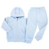 Trening 2 luni-6 ani, hanorac cu gluga + pantalon  (Bumbac 100%, semigros, ferm) bleo