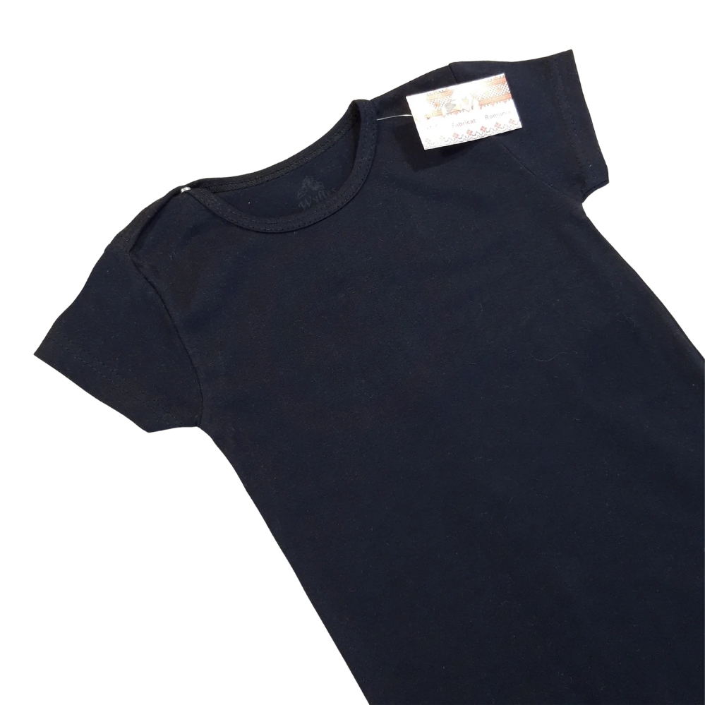 Body tricou, pt copii mari si mici(Bumbac 100%, subtire,glat)bleumarin - imagine 2