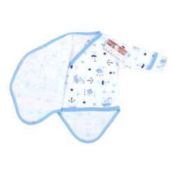 Alternative view of Body pieptar cu manusa + pantalon cu botoșel + căciuliță (Bumbac 100%) rib semisubțire