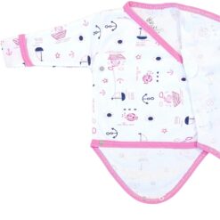 Alternative view of Body pieptar cu manusa + pantalon cu botoșel + căciuliță (Bumbac 100%) rib semisubțire