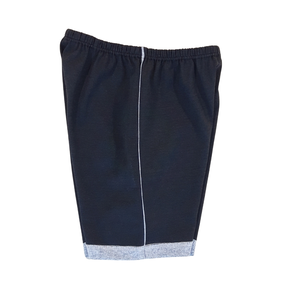 Pantalon scurt, fara buzunar aplicat (Bumbac 100%, subtire), negru - imagine 2