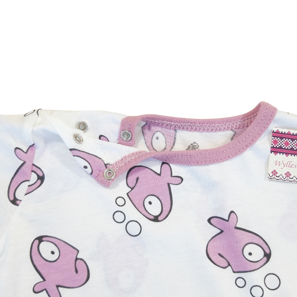 Pijama de vara, fete/tricou si pantalon scurt/ 6luni-10ani (Bumbac 95%+5%Lycra, subtire) - imagine 4